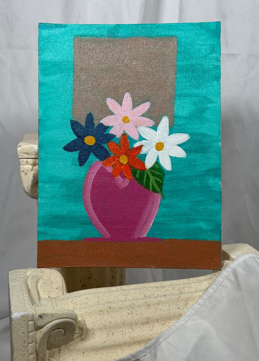 Modern Flowers four set (flat canvas.)